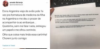 Carta de filha ensinando mãe a viajar de avião viraliza na internet