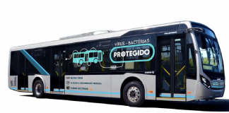 Ônibus recoberto com tecidos antivirais eficazes contra a covid-19  é aprovado em testes em SP.